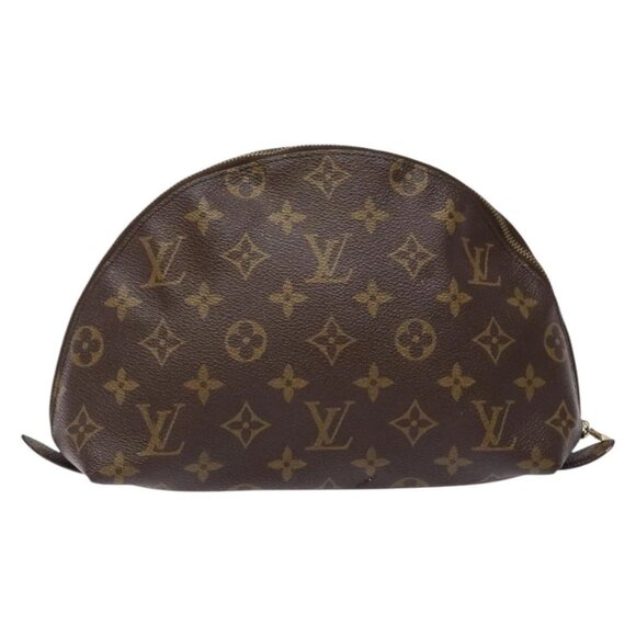 LOUIS VUITTON Monogram Trousse Demi Ronde Cosmetic Pouch M47520 LV Auth BA4901 - Picture 2 of 15